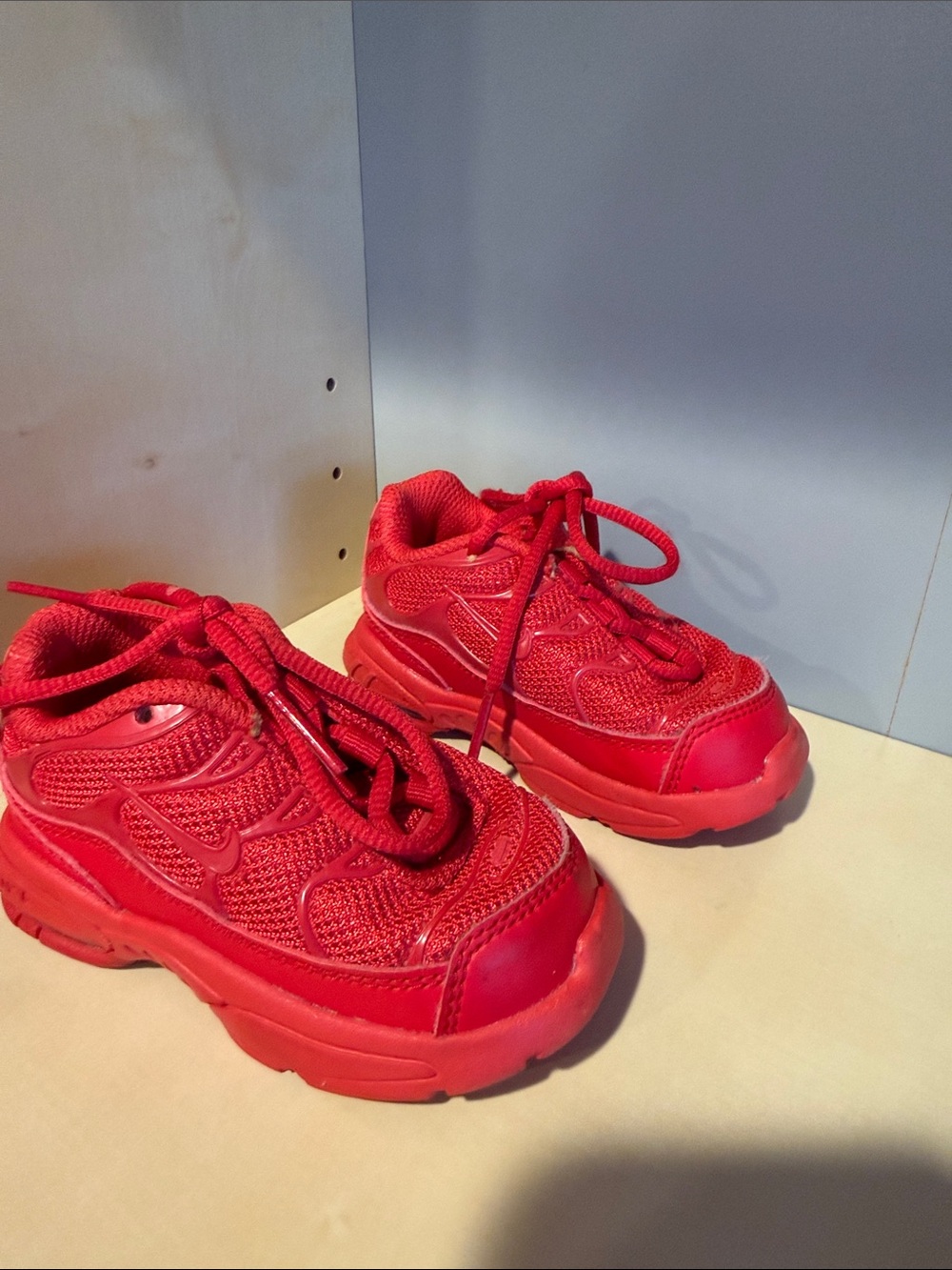 Nike Air Baby Red Shoes Size 4C